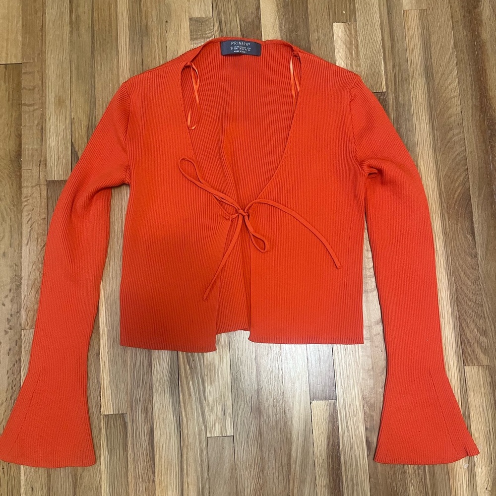 Primark Vibrant Orange Women's Cardigan Size UK S / USA 10 NWOT